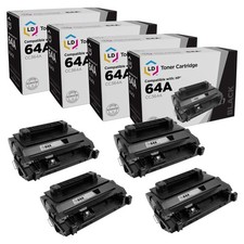 Compatible Replacement for HP 64 64A Toner CC364A Standard Yield Blk, 4-pack