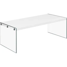 Decovio 15689-WC Silver Spring Coffee Table White and Clear