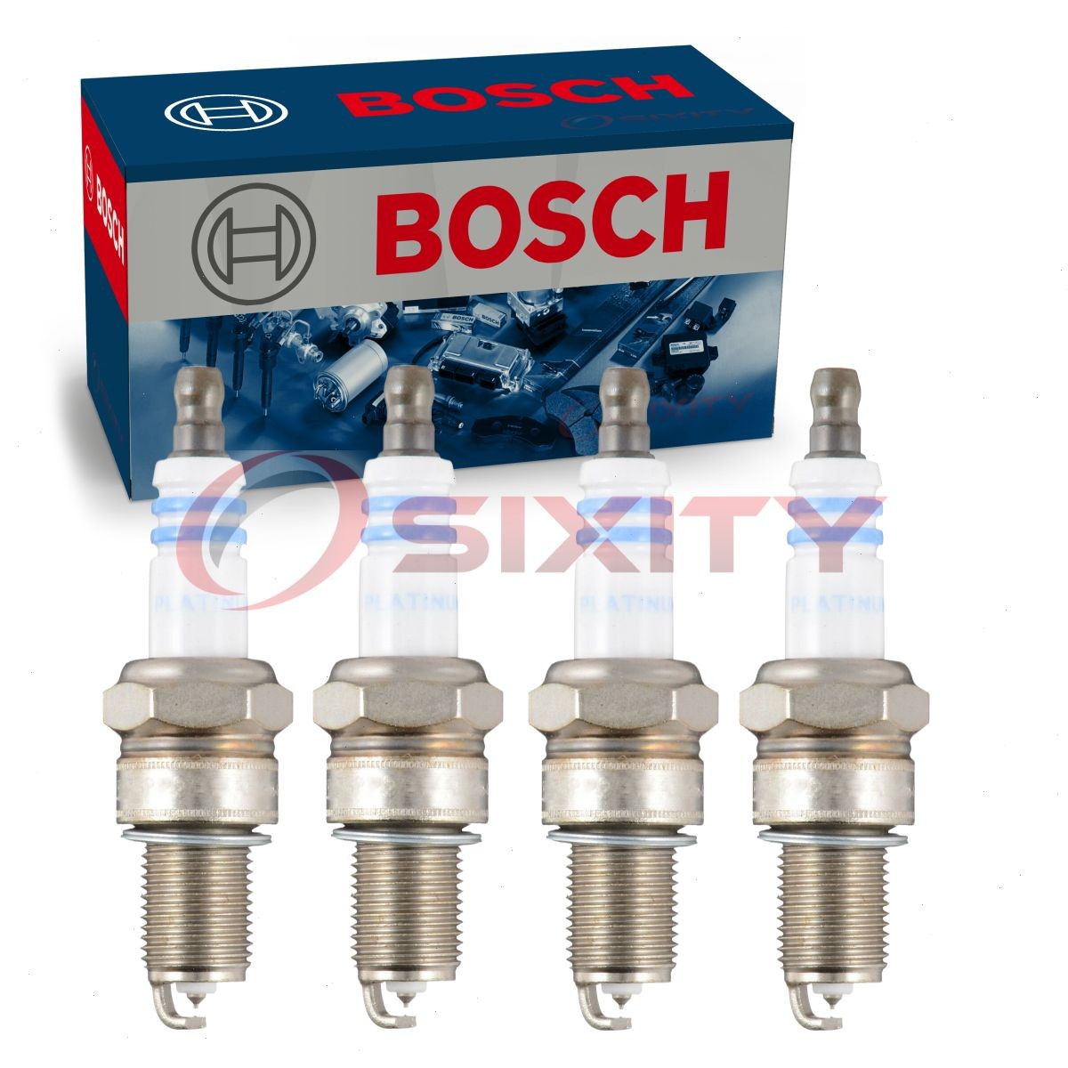 4 pc Bosch Platinum Spark Plugs for 1978-1979 Nissan 510 2.0L L4 Ignition pf