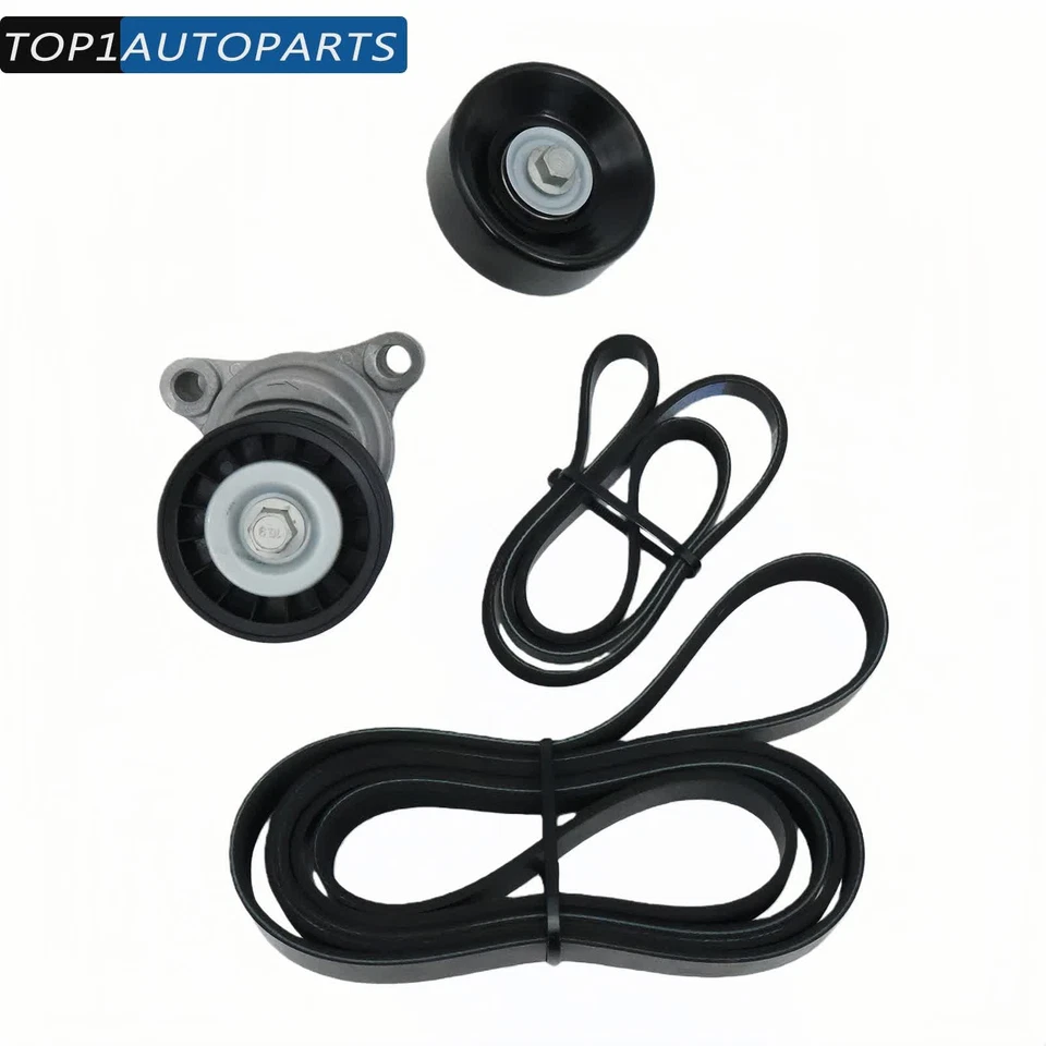 For GMC Sierra 2500 HD 2009-2014 K040355SF Serpentine Belt Tensioner Pulley Kit Foto 2 de 4