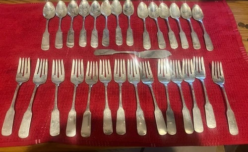 Vintage Gorham Sterling Silver Flatware -29 Pieces- Old Tipt- 1024 Grams