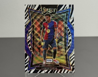 2024-25 Panini Select FIFA Lamine Yamal #7 Terrace Zebra Wave SSP