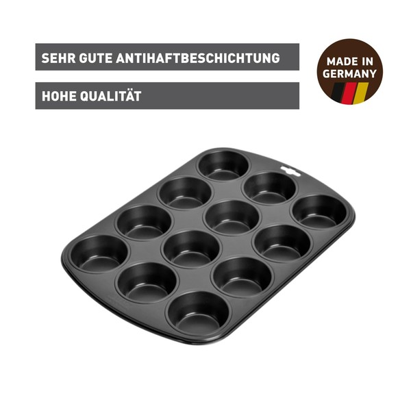 Muffinform 12 Muffins Antihaft Schwarz 38X27 Cm Kaiser Modell-Nr-image