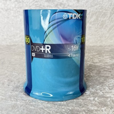 TDK DVD+R Recordable1-16X 4.7gb 100-Pack Spindle - New, Sealed