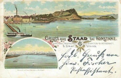 Ansichtskarte Staad bei Konstanz 1898 (Nr.757)