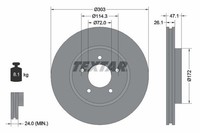 Textar Bremsscheibe Vorne FüR Ford Ford USA Mazda