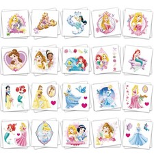 40 Sheets Cartoon Princess Temporary Tattoos Birthday Themed Party Supplies D...