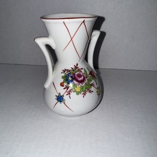 Vintage Japanese Porcelain Handled Vase 