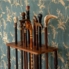 Unique Storage Designer Stand For Canes Handmade Wooden Walking Cane Entryway