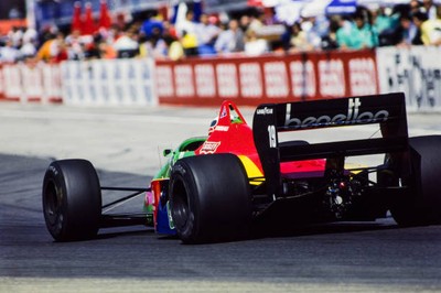 Teo Fabi Benetton B187 Ford San Marino GP at Autodromo Internazion- Old Photo 2
