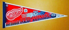 DETROIT RED WINGS 1998 WESTERN CONFERENCE NHL PENNANT - 12 BY 30 INCHES