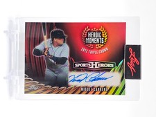 MIGUEL CABRERA 2026 LEAF SPORTS HEROES HEROIC MOMENTS RED AUTO 1/2 Q3474
