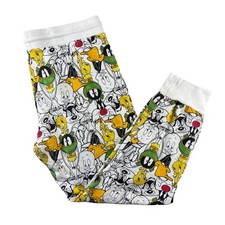 Looney Tunes Pants 1X Kids Cartoon Bugs Bunny Tweety Marvin Printed Casual