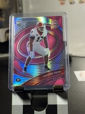 2022 Chronicles Draft Picks Spectra Neon Pink Prizm /75 Nakobe Dean #8 Rookie RC