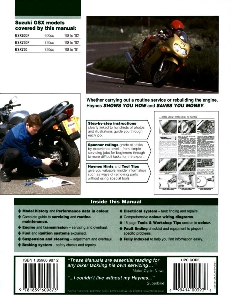 CARBURATEUR CARB REPAIR Rebuild Kit Pour Suzuki GSX600F GSX750F Katana - Foto 8