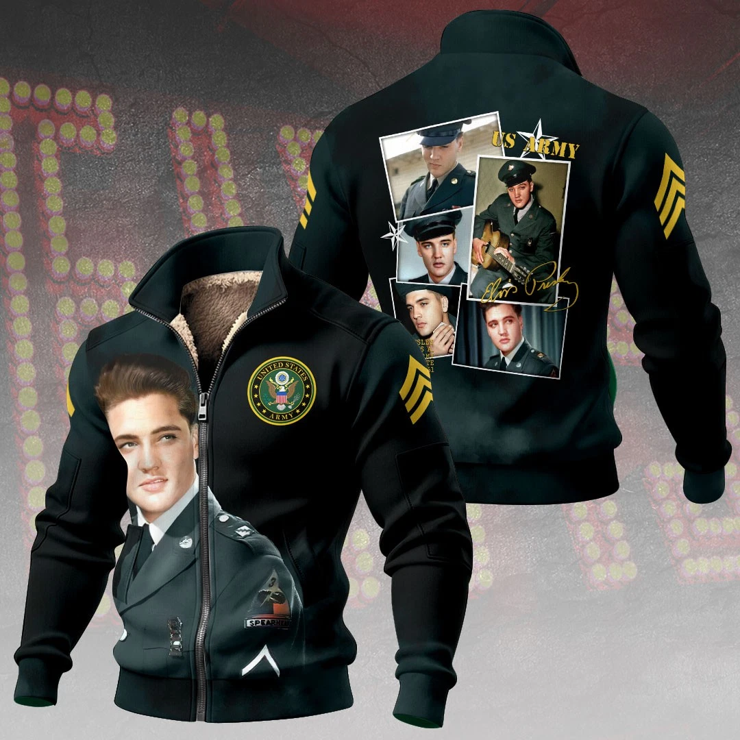 Elvis Presley Thick Knit Fleece Jacket Premium - product detail image 1