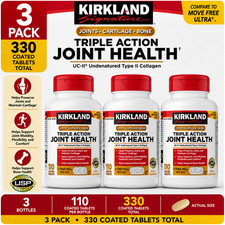 3-Pack Kirkland Signature Triple Action Joint Health, 110 Coated Tablets