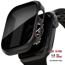 2 Pack Privacy Case for Apple Watch Screen 46mm-Series 11/10 Black/Black