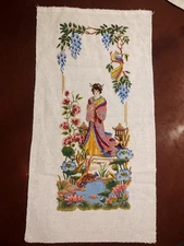 completed finished cross stitch 6''x17'' Unframed New Decoration Japan, geisha