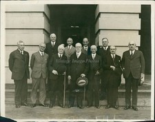 1930 Photo Chief Justice Chas Evans Hughes & Circuit Judges In D.C Courts 8X10