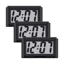 New 3 Pack Mini Digital Clock Small Adhesive Stick On Easy To Read Large Numbers