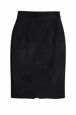 Vintage Three Flags Black Velvet Skirt Made in USA Size 8