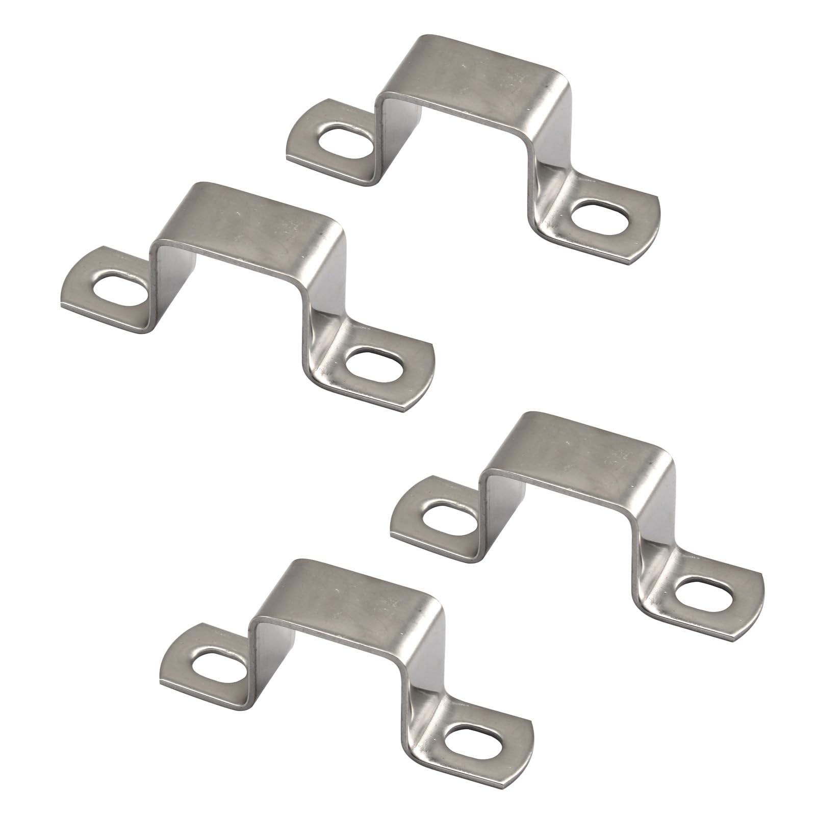 Collier de fixation en U pour tube carré 70x70 mm acier inox 304 lot de 4