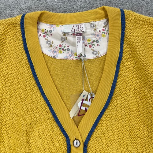 435 by Matilda Jane Honey Pot Cardigan Sweater Kids 10 Yellow Waffle Knit - Picture 2 of 12