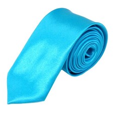 Men SKINNY TIE Plain Wedding Slim Formal Narrow Party Solid