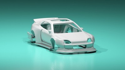 Shadow Spec Wide Body Kit for Hot Wheels Honda Prelude   Resin - 3d Printed