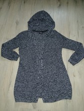 Damen Strickcardigan Gr. S schwarz/hellgrau