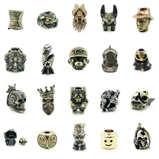 Knife Lanyards Beads brass paracord rope pendant DIY EDC Tool For Spyderco SAK