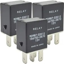 3-Pack 90987-02012 Relay - 35A 12VDC 4-Pin SPST Automotive Relay - Fixes P0113 