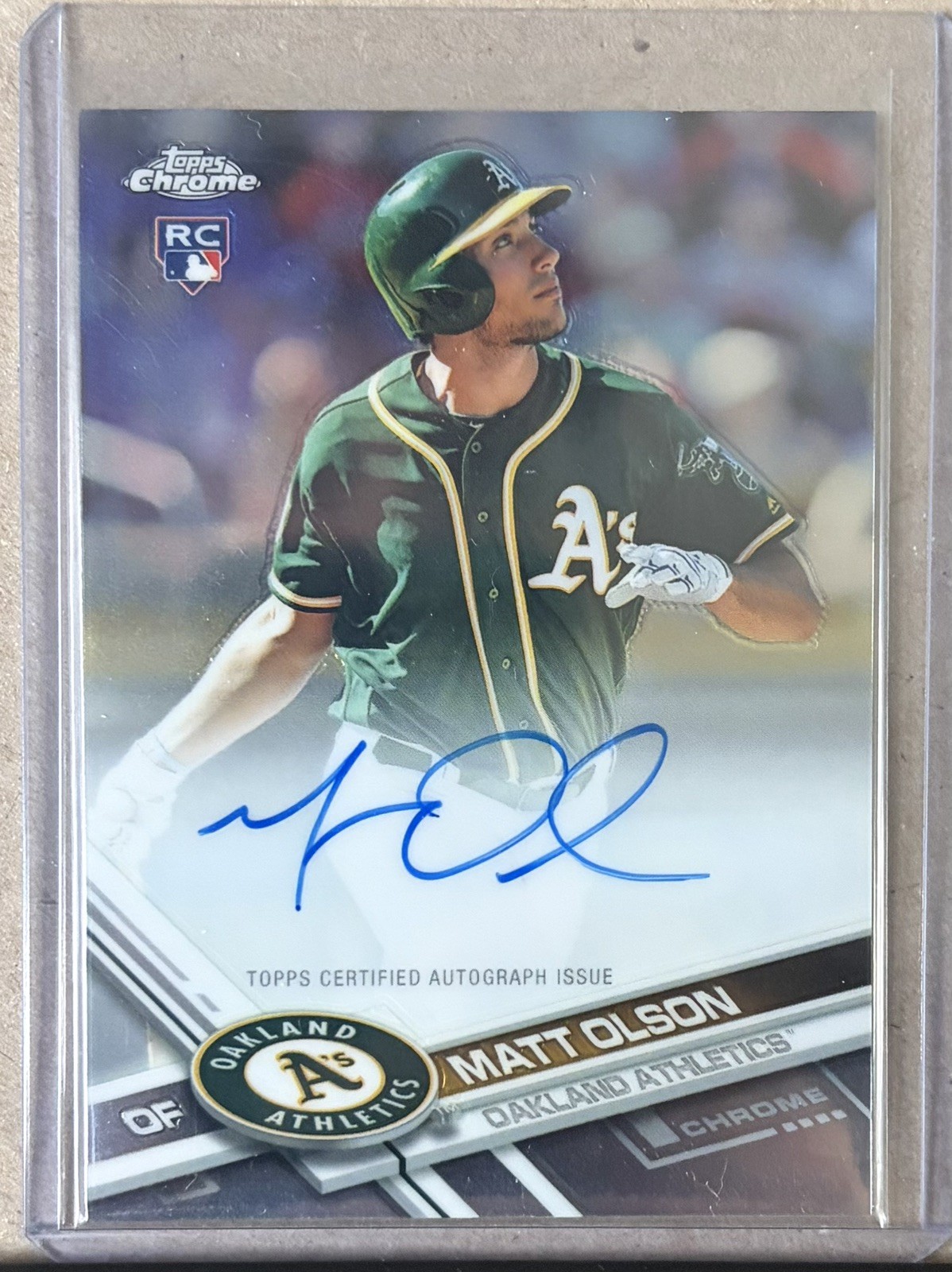 2017 TOPPS CHROME BASEBALL MATT OLSON #RA-MO AUTO