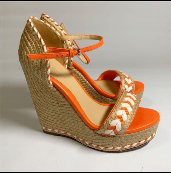 Gucci Espadrille Wedge Heel Sandals Orange Size 35 US About 5 For Women thumbnail 13