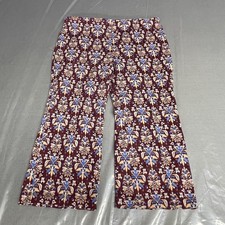 Anthropologie Maeve The Margot Pants Pull On Crop Preppy Floral Women’s Sz XL
