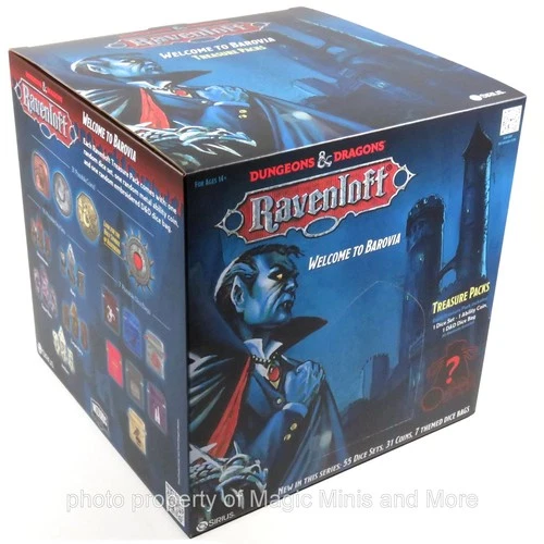 D&D RAVENLOFT Welcome to Barovia 25 Treasure Packs random Coin Dice Bag Display
