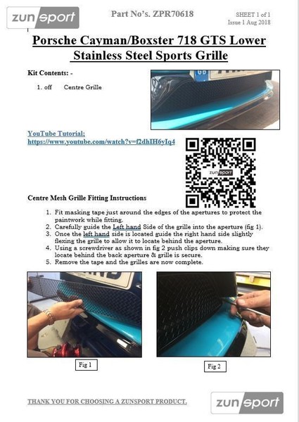 Zunsport Compatible With Porsche 718 Boxster / Cayman GTS-image