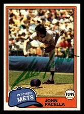 1981 Topps John Pacella #414 Mets ROOKIE AUTOGRAPH ON CARD GREAT PLAYER!. rookie card picture