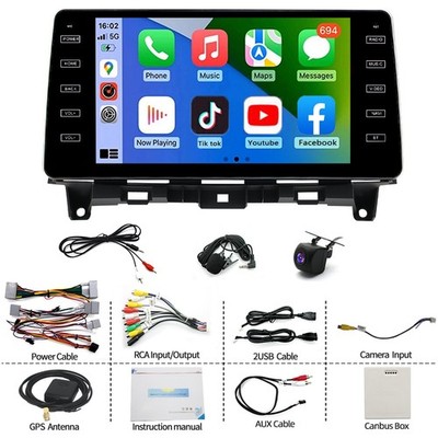 FOR 2008-2013 HONDA ACCORD 8 CARPLAY ANDROID 14 CAR STEREO RADIO GPS NAV SWC 64G