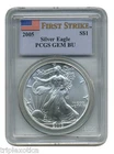 2005 PCGS First Strike American Silver Eagle Gem BU