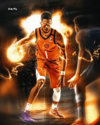 525860 DEVIN BOOKER Hoops Baller Basketball 36x24 WALL PRINT