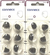 2 Pack L Vented Connexx Sleeve 3.0. Fits Signia Rexton Widex Miracle Ear. Large.
