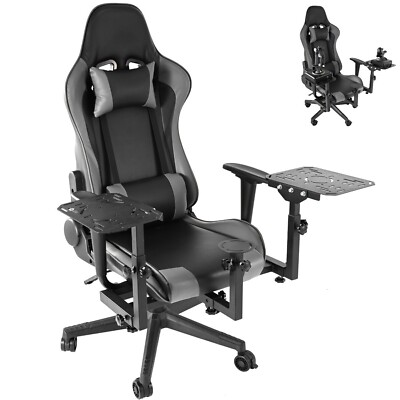 Hottoby Flugsimulatorständer mit grauem Sitz Passend Logitech X52 Thrustmaster