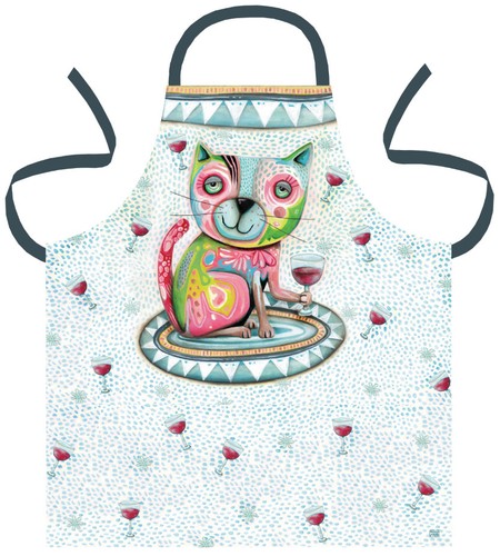 ✿ New ALLEN DESIGNS Kitchen Craft Garden Apron KITTEN CAT Groomer Cooker Salon - Picture 2 of 3