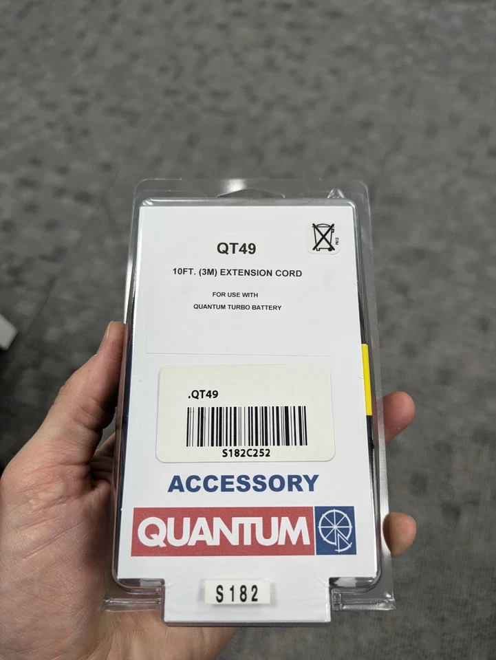 Quantum QT49 10ft (3m) Extension Cord - Quantum Turbo Battery, NEW - Image 2 of 2