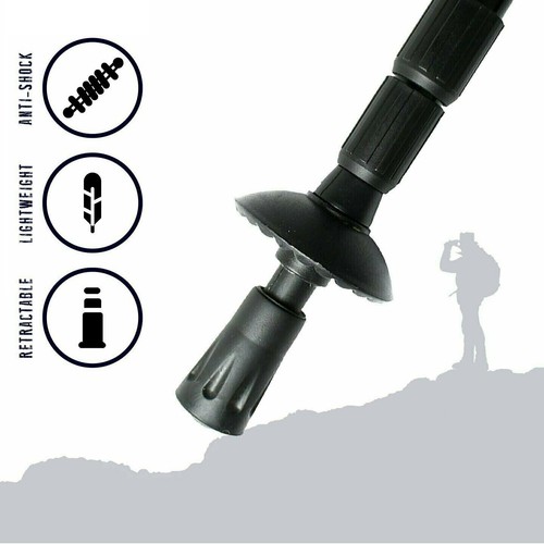 Anti-shock Walking Hiking Stick 4 Section Retractable Adjustable Trekking Stick - Picture 3 of 6