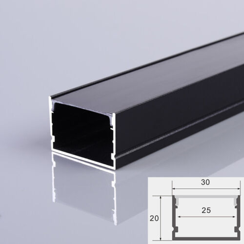 6.6ft/2M Each Aluminum Channel Holder X10 for LED Strip Black Track and Cover - Picture 26 of 39