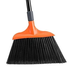 Heavy-Duty Broom, Long Handle Angle Broom for Garages, Courtyard, Sidewalks
