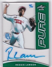 Reggie Lawson 2015 Leaf Perfect Game Pure Glass Green Autograph 10/10